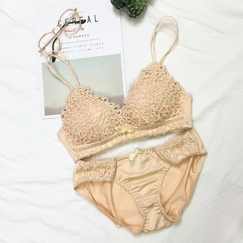 Lace Bralette Bra and Panty Set