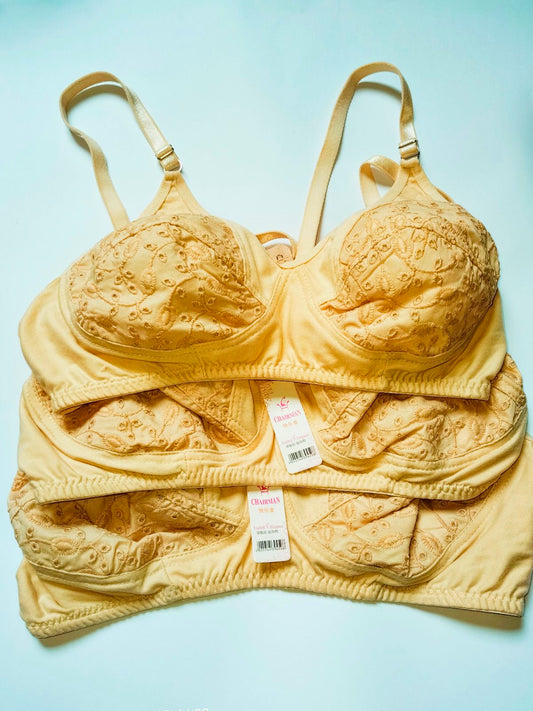 Embroidered Full Coverage Bra – Non-Padded